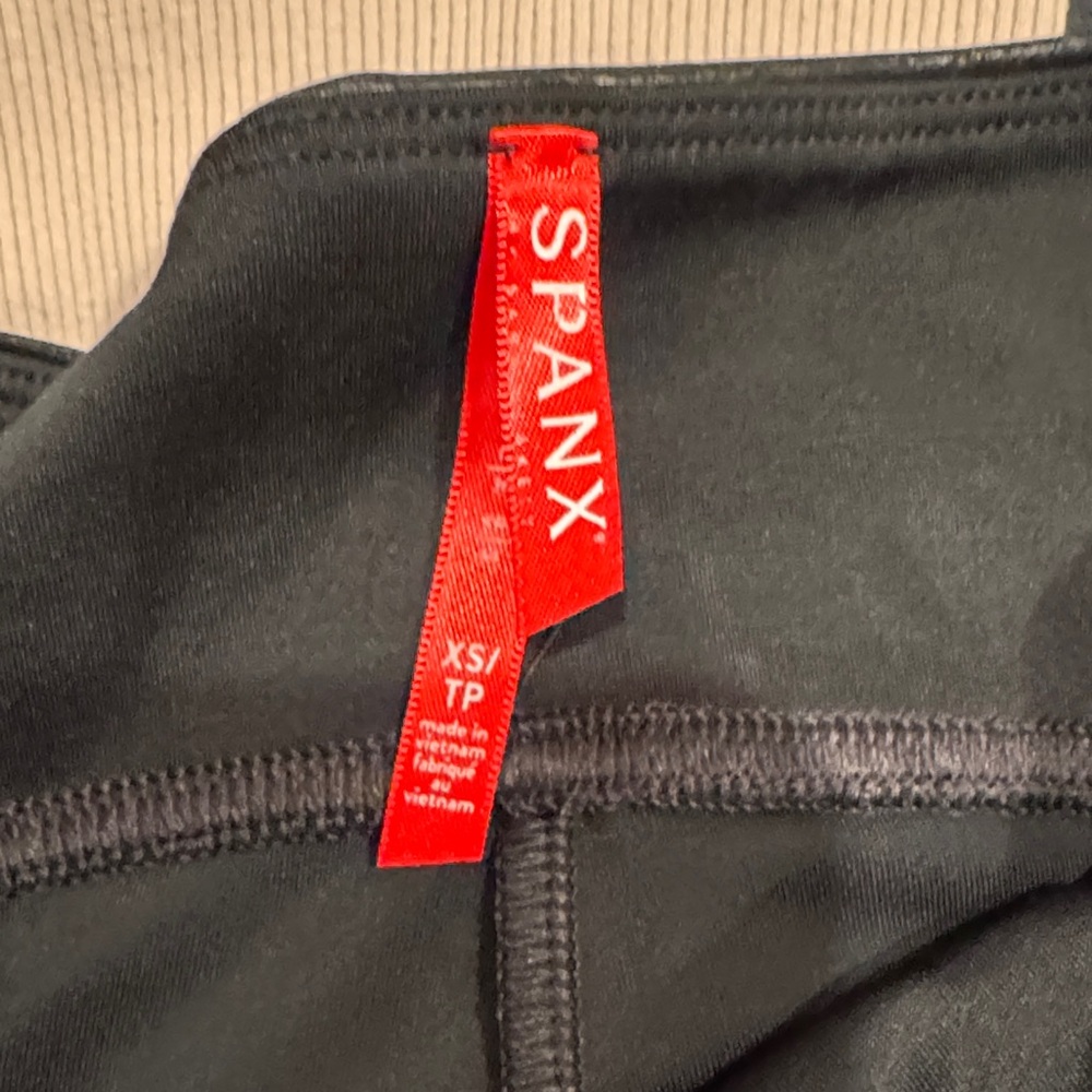 SPANX Black Faux leather leggings